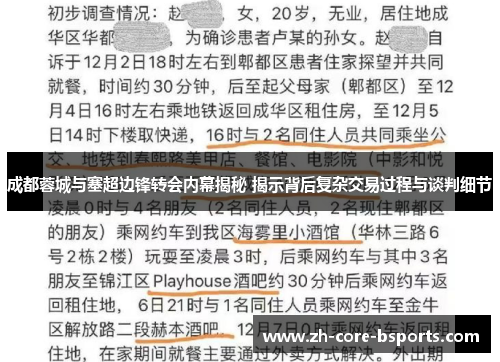 成都蓉城与塞超边锋转会内幕揭秘 揭示背后复杂交易过程与谈判细节