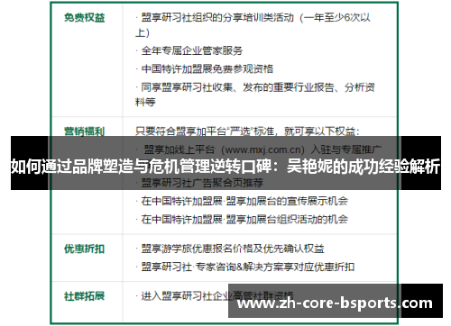 如何通过品牌塑造与危机管理逆转口碑：吴艳妮的成功经验解析